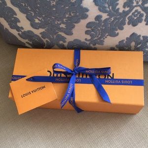 Louis Vuitton Orange Box w Ribbon and Gift Card